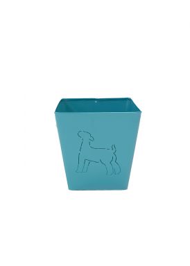 Waste Basket Show Goat Turquoise